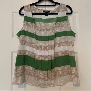 Alfani women’s tank top green and tan size large